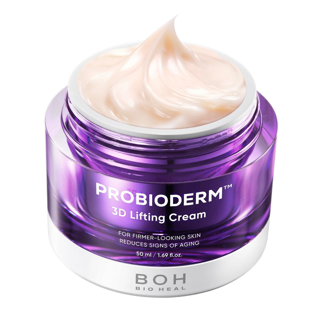 BIOHEAL BOH Probioderm 3D Lifting Cream 1.7 fl oz - Cardi B's Advanced Korean Facial Night Cream with 17-Peptide Complex & Probioderm for Face and Neck, Butter-Rich Texture for Perfect Slugging