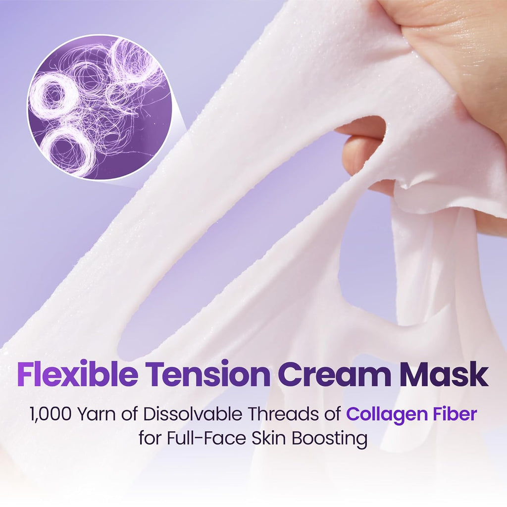 BIOHEAL BOH Probioderm 3D Lifting Cream Mask 6 Sheets | Korean Collagen Face Mask for Wrinkles, Firming & Anti-Aging | Probiotic Skincare Sheet for Sagging Skin, Instant Lift & Hydration